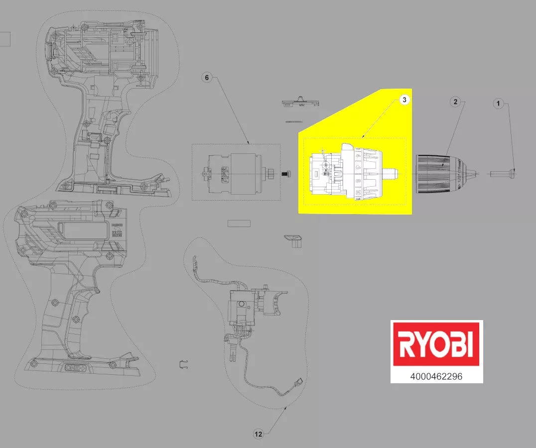 boîte de transmission réf. 5131041007 Ryobi